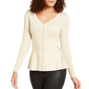 Zip Peplum Sweater